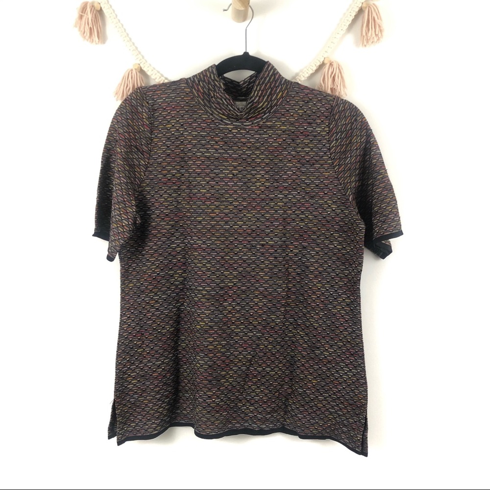 Exclusively Misook Turtle Neck Shirt Top SZ S